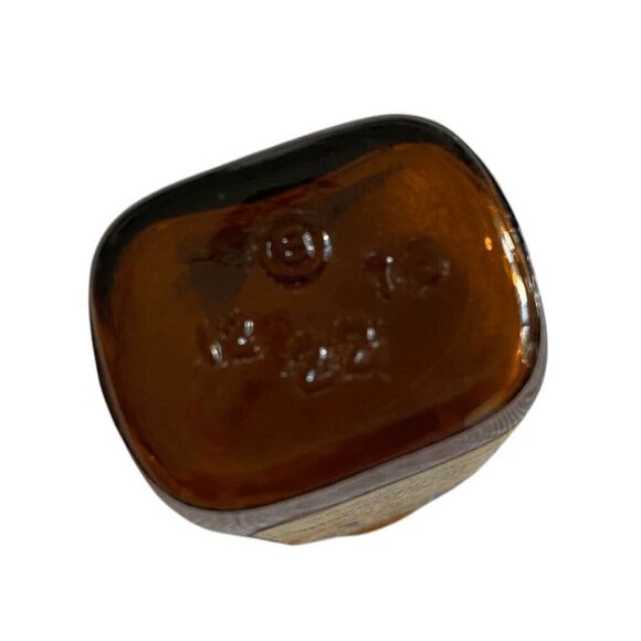 Vintage Amber Glass Anacin Pill Bottle Full Whitehall Pharmaceutical - Picture 3 of 6